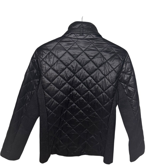 Ralph Lauren Black Quilted Moto Jacket Women’s Medium - Picture 4 of 8